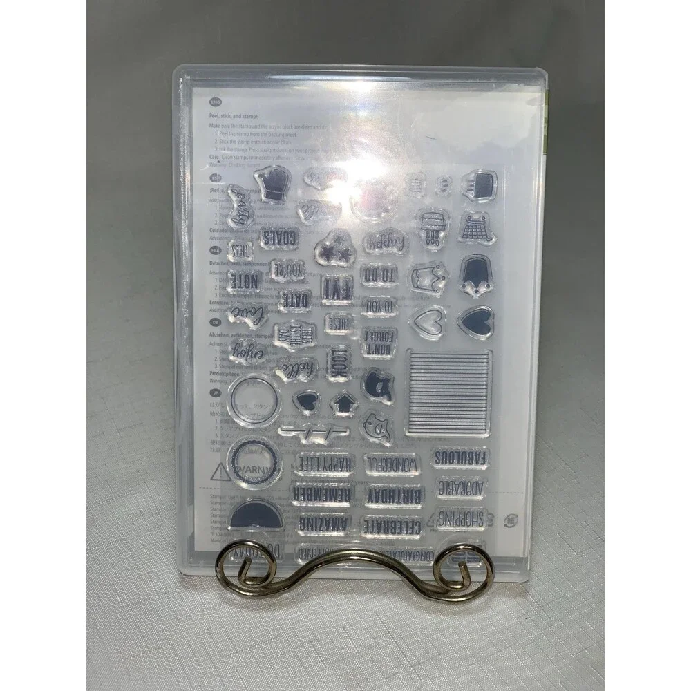Stampin Up Tabs For Everything Cling Set Variety Note Card Planner Craft Scrapbk
